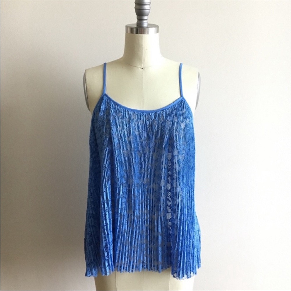 Zara light blue lace top